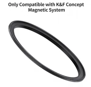 K&F Concept Krúžok adaptéra magnetického filtra K&F 67-82 mm, matná čierna, hrúbka rámu 2,16 mm 35618