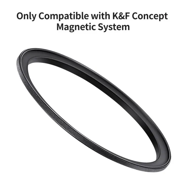K&F Concept Krúžok adaptéra magnetického filtra K&F 55-77 mm, matná čierna, hrúbka rámu 2,16 mm 35529