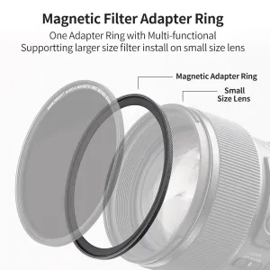 K&F Concept Krúžok adaptéra magnetického filtra K&F 55-77 mm, matná čierna, hrúbka rámu 2,16 mm 35529