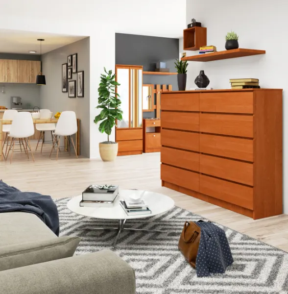 Ak furniture Komoda Rollo K 160,4 cm jelša