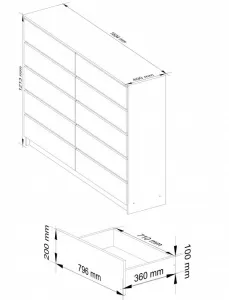 Ak furniture Komoda Rollo K 160,4 cm jelša
