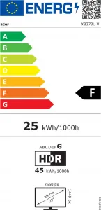 ACER 27 QHD LED WQHD 180Hz HDMI
