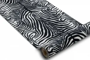 Protišmykový behúň DIGITAL zebra, biely / čierny