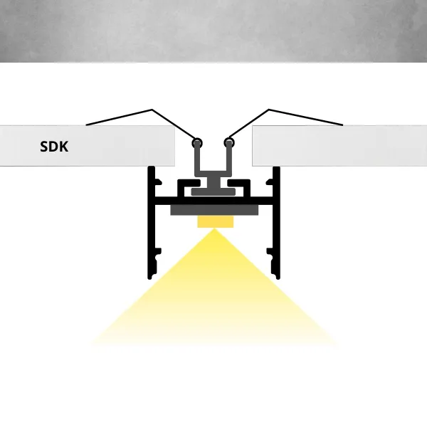 LED lišta povrchová S12 strieborná Dĺžka: 2m, Typ krytky: Bez krytky