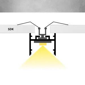 LED lišta povrchová S12 strieborná Dĺžka: 2m, Typ krytky: Bez krytky