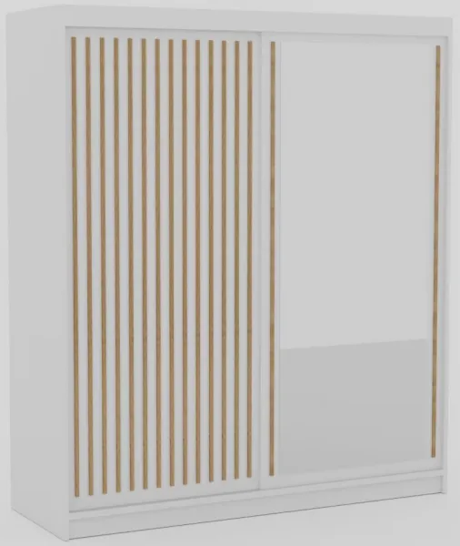ArtAdrk Šatníková skriňa  DELIA | biela/dub artisan 180 cm