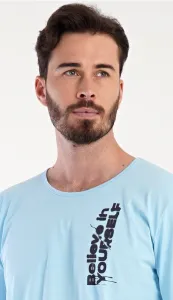Modré dlhé pánske pyžamo Henry