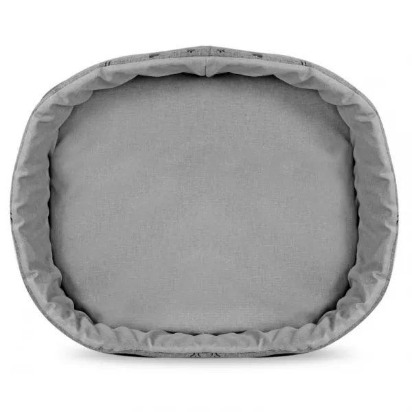 JAKS Vodeodolný oválny pelech pre psa a mačku sivý čierne kosti  Kingdog Pelech veľkosti: 60 x 50 cm