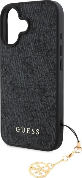 Guess 4G Charm Kryt pre iPhone 16 Plus, Sivý