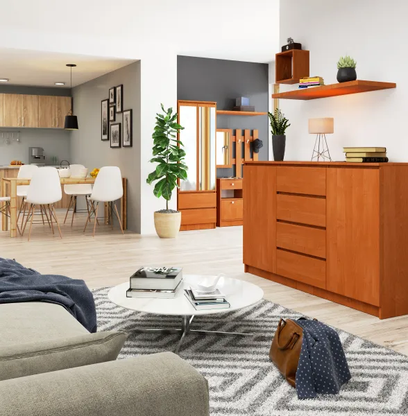 Ak furniture Komoda Tove K 160,4 cm jelša