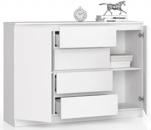 Ak furniture Komoda Kryštof 140 cm bílá