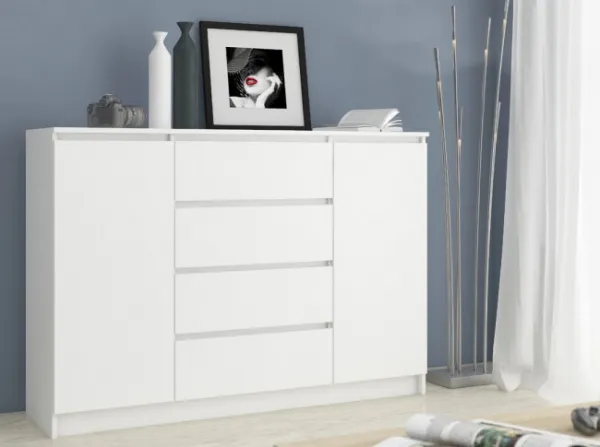 Ak furniture Komoda Kryštof 140 cm bílá