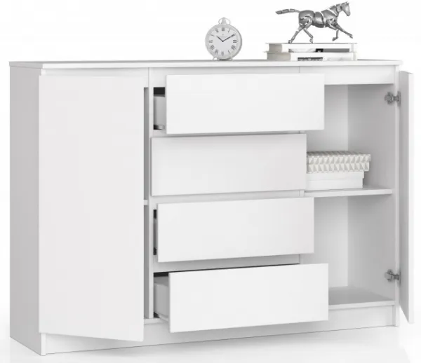 Ak furniture Komoda Kryštof 140 cm bílá