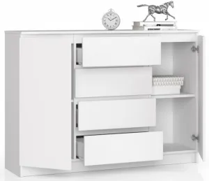 Ak furniture Komoda Kryštof 140 cm bílá