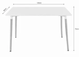 Stôl ADRIA 120 cm x 80 cm - čierny 9403 20 80 00
