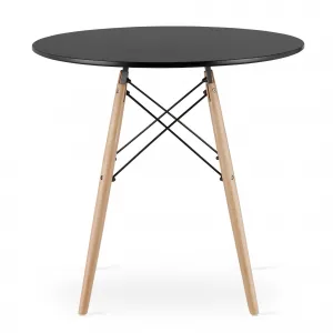 Okrúhly stôl TODI 80 cm - čierny 9403 20 80 00