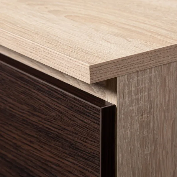 Ak furniture Komoda Rollo K 138,4 cm dub sonoma/wenge