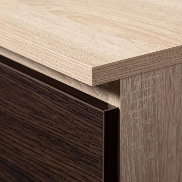 Ak furniture Komoda Rollo K 138,4 cm dub sonoma/wenge