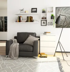 Ak furniture Komoda Kuba 60 cm - 3 šuplíky bílá