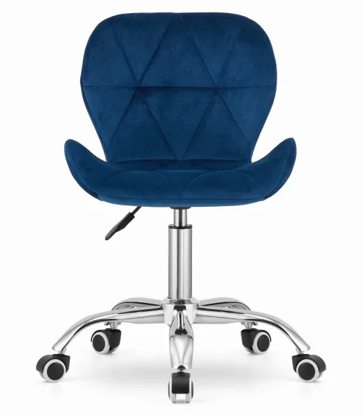 Modré kancelárske kreslo AVOLA VELVET