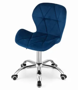 Modré kancelárske kreslo AVOLA VELVET