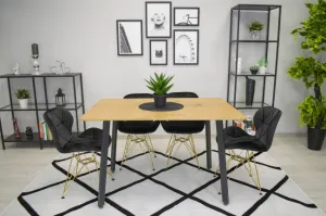 Stolička NEST - čierny zamat / zlaté nohy x 2 9401 71 00 00