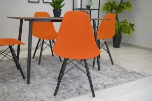 Stolička OSAKA oranžová / nohy čierne x 2 9401 80 00 00