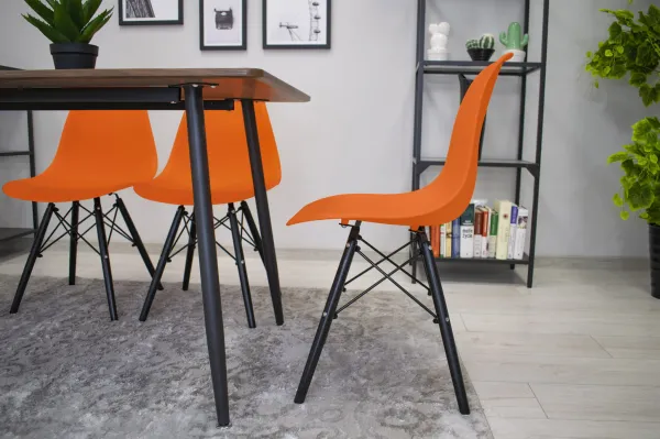 Stolička OSAKA oranžová / nohy čierne x 2 9401 80 00 00