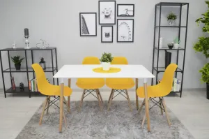 Stolička OSAKA horčicová / prírodné nohy x 2 9401 80 00 00