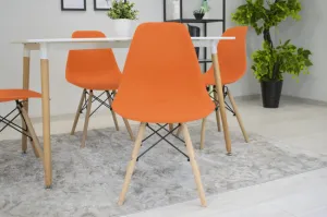 Stolička OSAKA oranžová / prírodné nohy x 2 9401 80 00 00