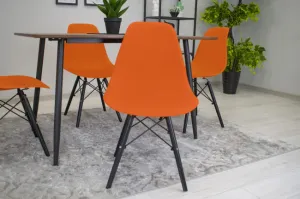 Stolička OSAKA oranžová / nohy čierne x 2 9401 80 00 00