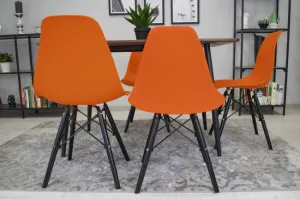 Stolička OSAKA oranžová / nohy čierne x 2 9401 80 00 00