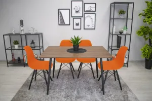 Stolička OSAKA oranžová / nohy čierne x 2 9401 80 00 00