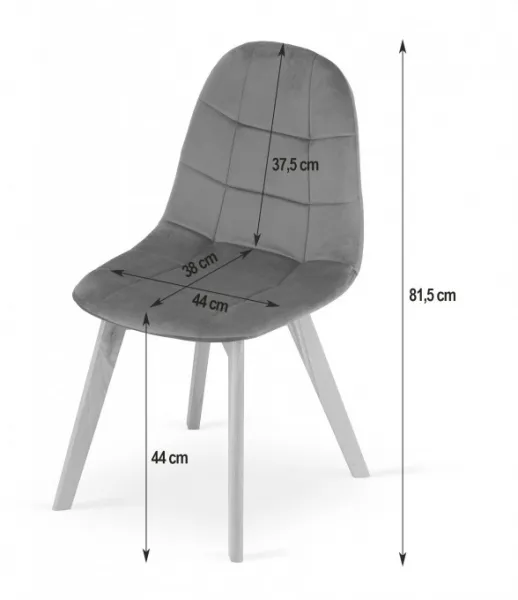 Kreslo BORA - čierny zamat x 2 9401 71 00 00