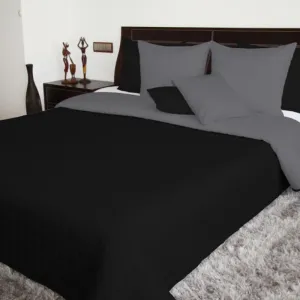 Domtextilu Čierne obojstranné prehozy na jednolôžko aj dvojlôžko Šírka: 75 cm | Dĺžka: 160 cm Šírka: 75 cm | Dĺžka: 160 cm 29772_95311