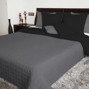 Domtextilu Čierne obojstranné prehozy na jednolôžko aj dvojlôžko Šírka: 75 cm | Dĺžka: 160 cm Šírka: 75 cm | Dĺžka: 160 cm 29772_95311