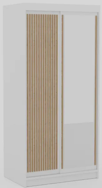 ArtAdrk Šatníková skriňa  DELIA | biela/dub artisan 100 cm