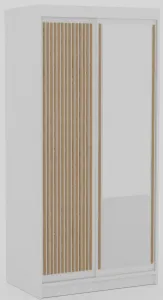 ArtAdrk Šatníková skriňa  DELIA | biela/dub artisan 100 cm
