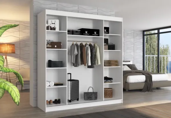 ArtAdrk Šatníková skriňa  BERGEN  | biela 200 cm
