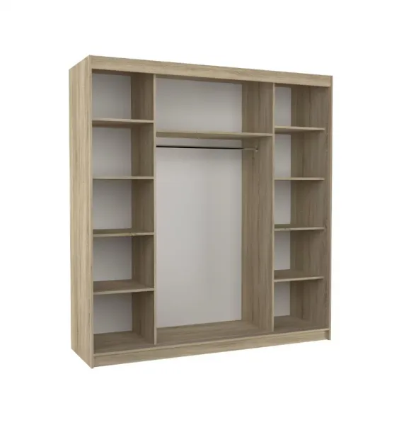 ArtAdrk Šatníková skriňa  BERGEN  | biela/dub artisan 200 cm
