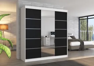 ArtAdrk Šatníková skriňa  BERGEN  | biela/čierna 200 cm