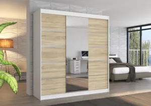 ArtAdrk Šatníková skriňa BERGEN  | biela/dub sonoma 200 cm