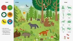 101 vecí na hľadanie a nalepovanie Zvierata