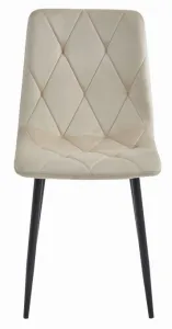Stolička LIBRA - chladný béžový zamat / čierne nohy x 2 9401 71 00 00