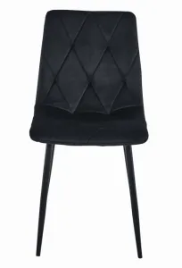 Stolička LIBRA - čierny zamat / čierne nohy x 2 9401 71 00 00