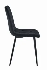 Stolička LIBRA - čierny zamat / čierne nohy x 2 9401 71 00 00