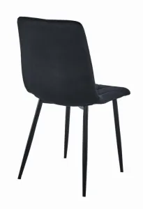 Stolička LIBRA - čierny zamat / čierne nohy x 2 9401 71 00 00