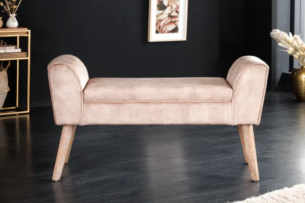 LuxD Dizajnová lavica Dafina 90 cm béžový zamat