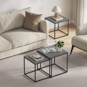 Súprava 2ks konferenčných stolíkov QUADRO, sivé