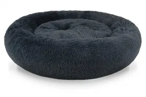 Plyšový pelech pre psov 60 cm tmavosivý